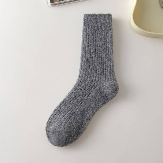 Wool & Cashmere Blend Warm Socks - Dark Grey