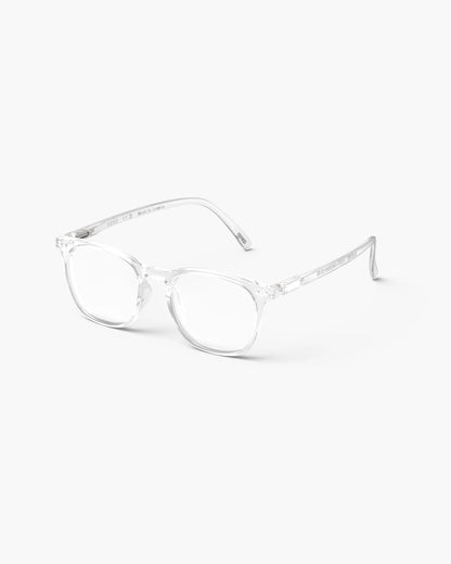 Unisex Reading Glasses - Style E - Crystal +3