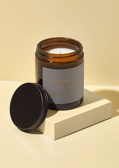 Persian Thyme Scented Jar Candle - Precious Wood, Neroli, Saffron and Oudh 140g