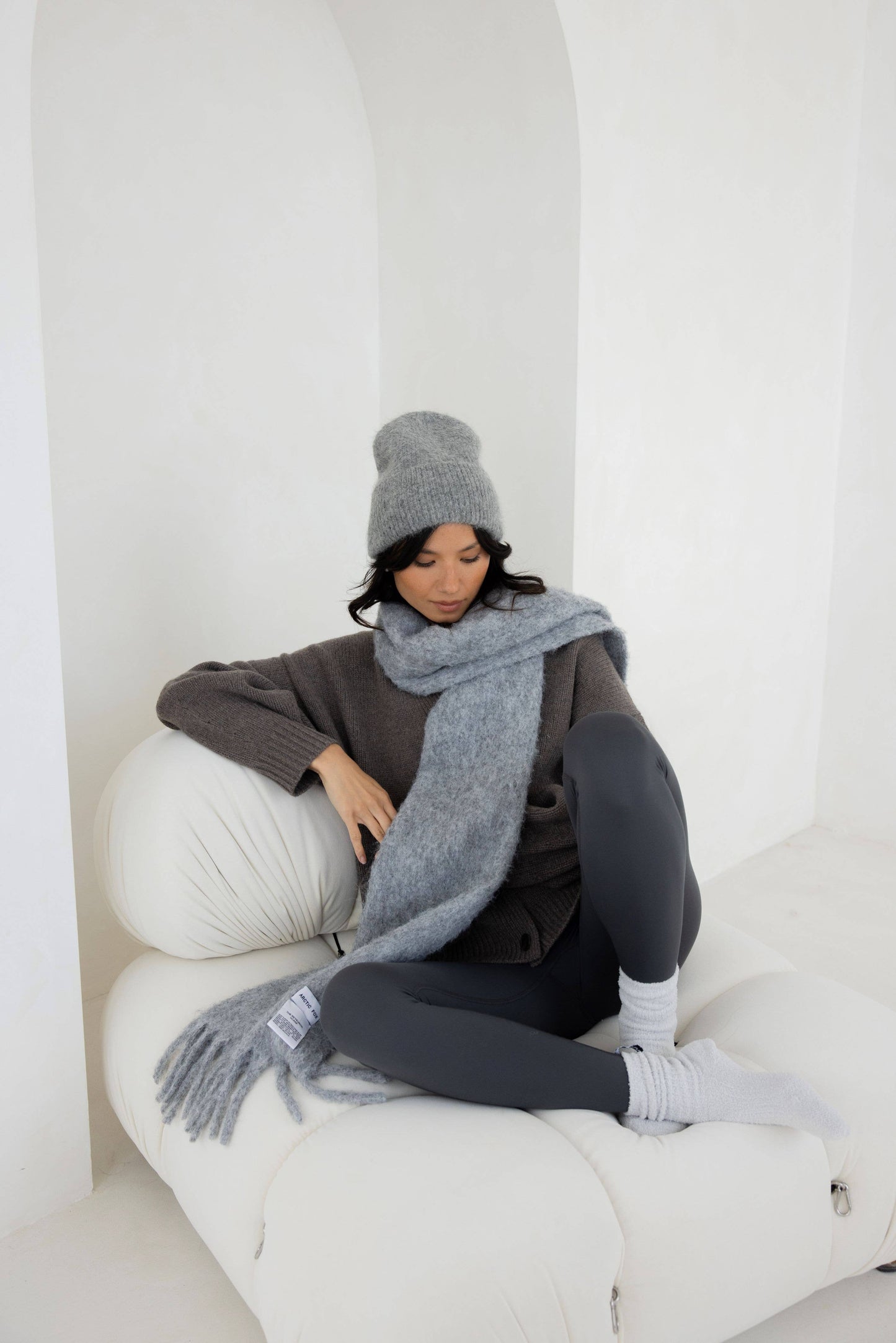 The Reykjavik Scarf with RWS Wool - Grey - AW24