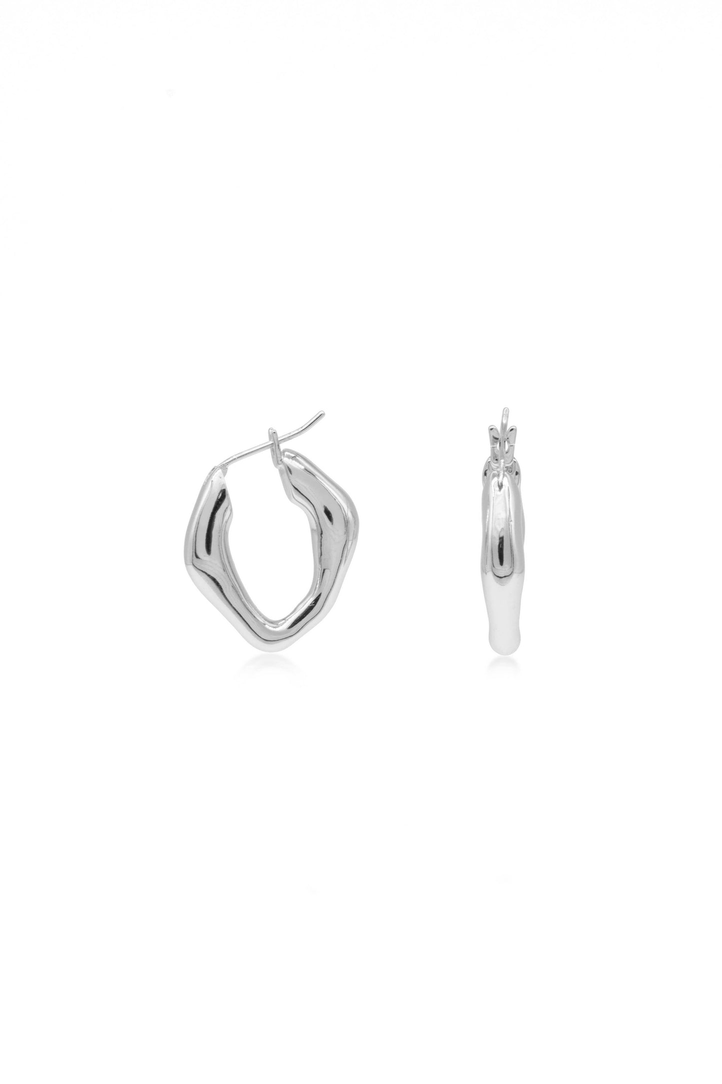 White Gold Signature Hoop Earring - Liv