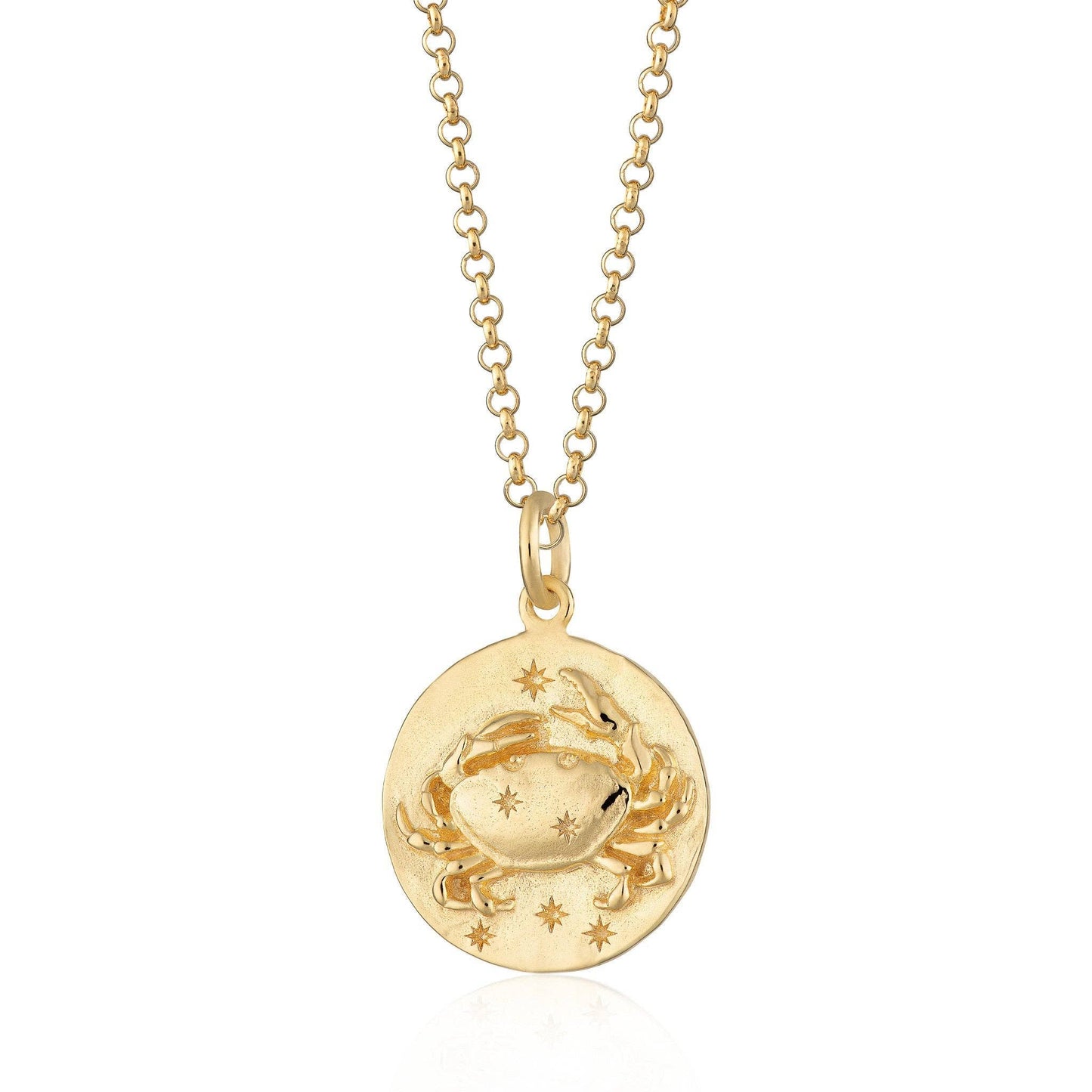 Gold Cancer Zodiac Necklace