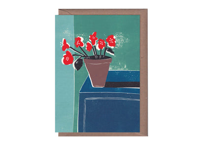 Red Begonias Card