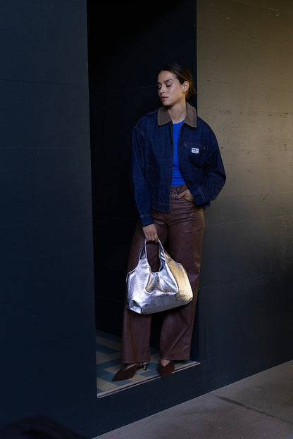 Mila Handy Bold Bag in Silver by Tinne + Mia