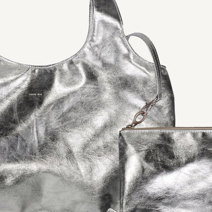 Mila Handy Bold Bag in Silver by Tinne + Mia
