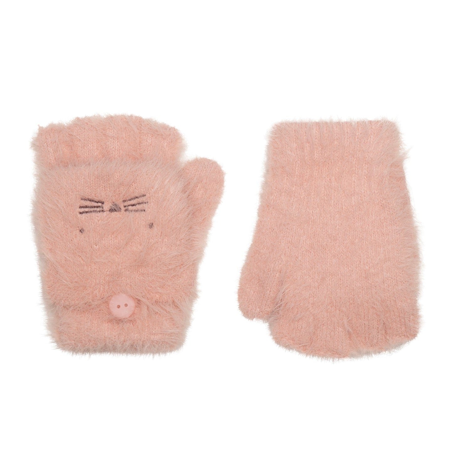 Clara Cat Fluffy Gloves - 3-6 Years