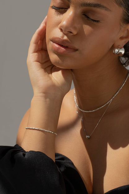 ATHENA Delicate Solid Silver Necklace - Waterproof