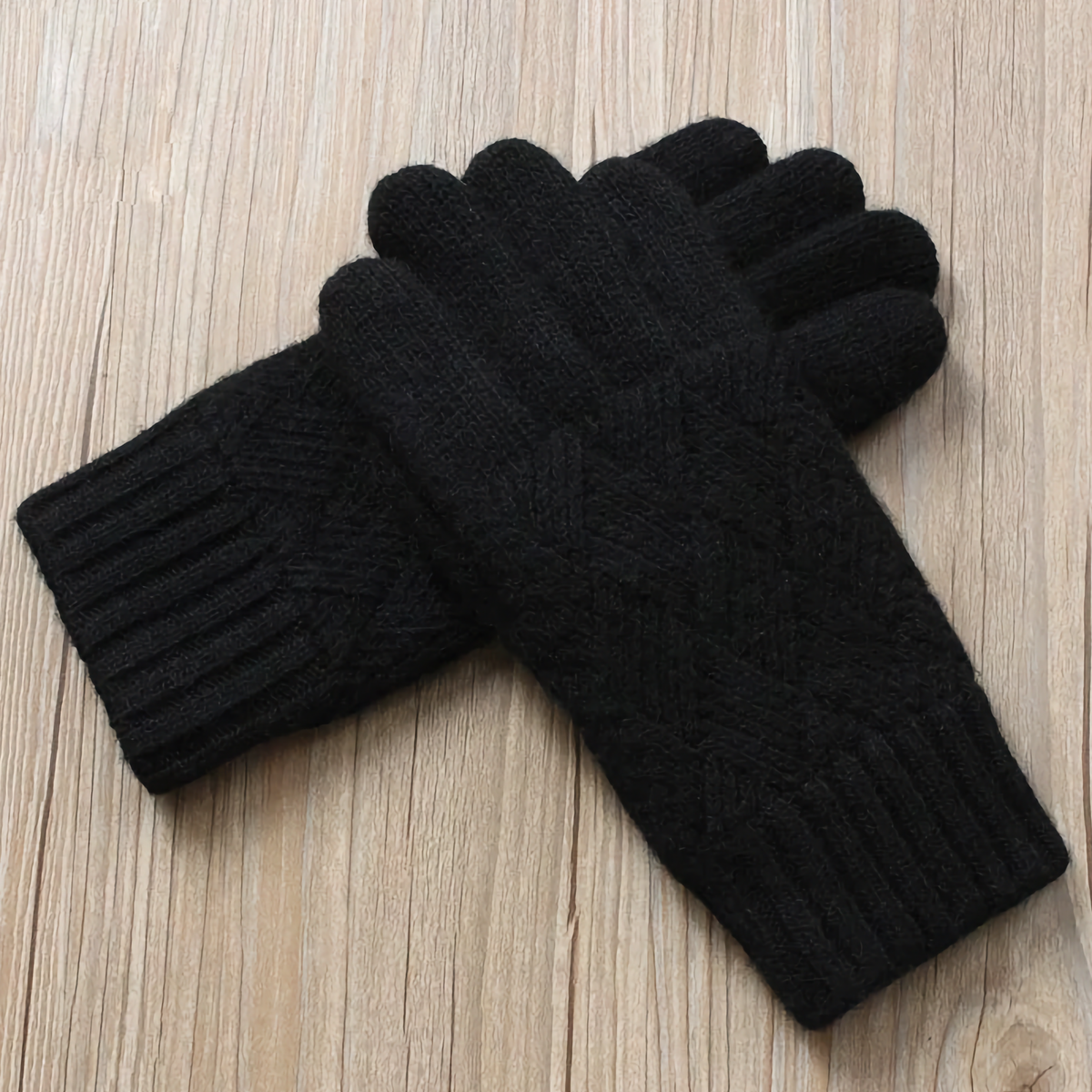 Double-Layered Wool Gloves for Men - Touchscreen Friendly: No.4
