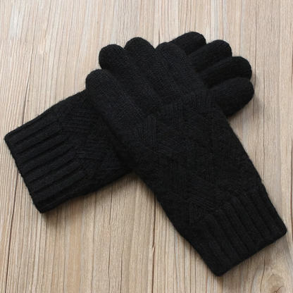Double-Layered Wool Gloves for Men - Touchscreen Friendly: No.4