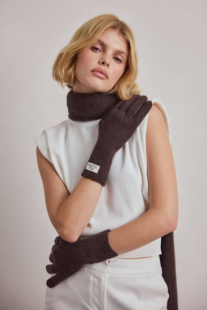 Cashmere Gloves - Chocolate Brown - AW26