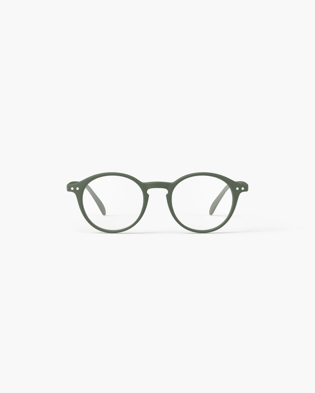 Unisex Reading Glasses - Style D - Kaki Green +1.5