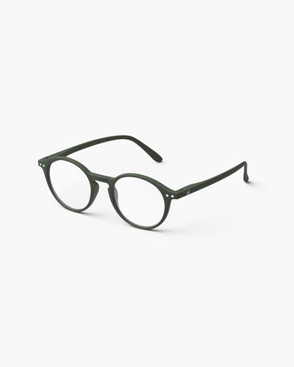 Unisex Reading Glasses - Style D - Kaki Green +1.5