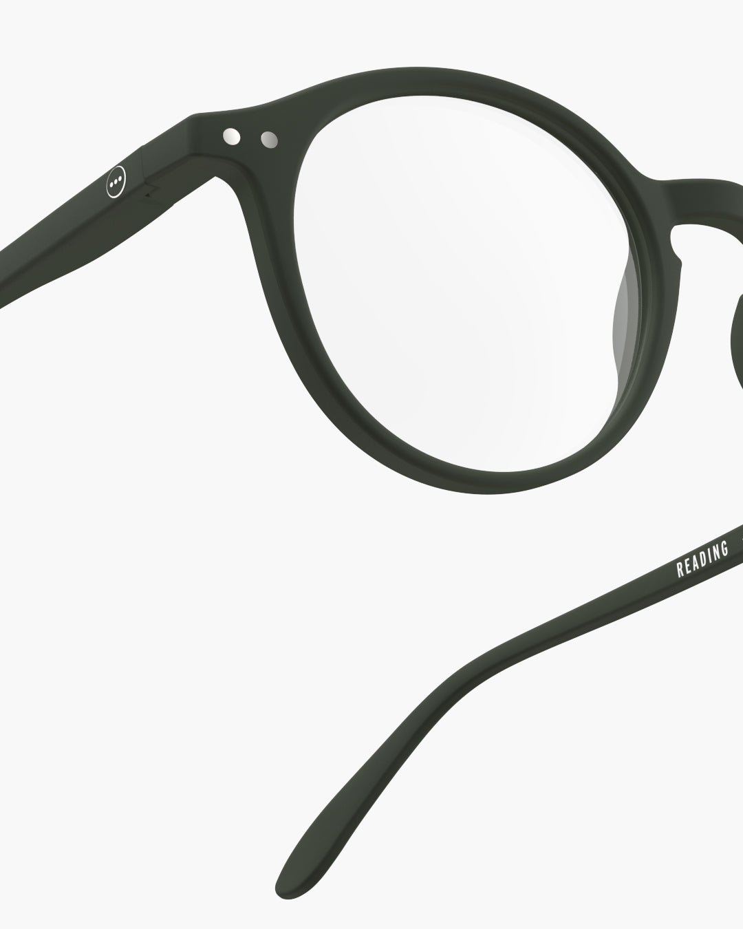 Unisex Reading Glasses - Style D - Kaki Green +1.5