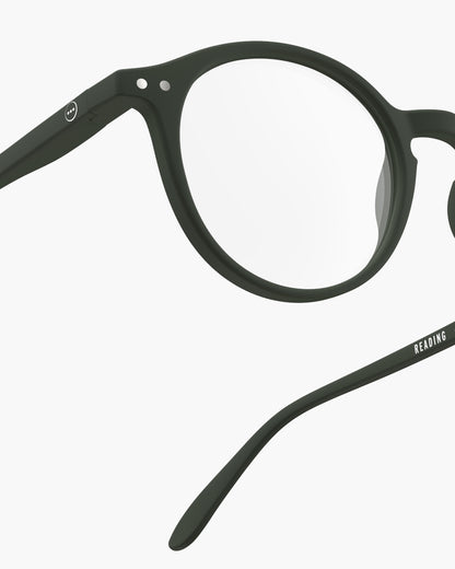 Unisex Reading Glasses - Style D - Kaki Green +1.5