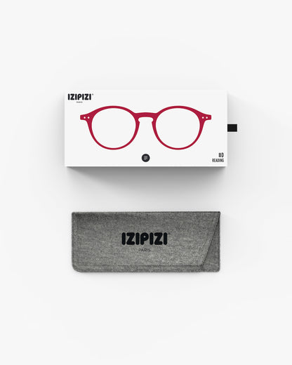 Unisex Reading Glasses - Style D - Cherry Red +2