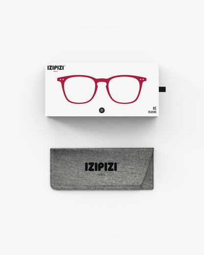 Unisex Reading Glasses - Style E - Cherry Red +2
