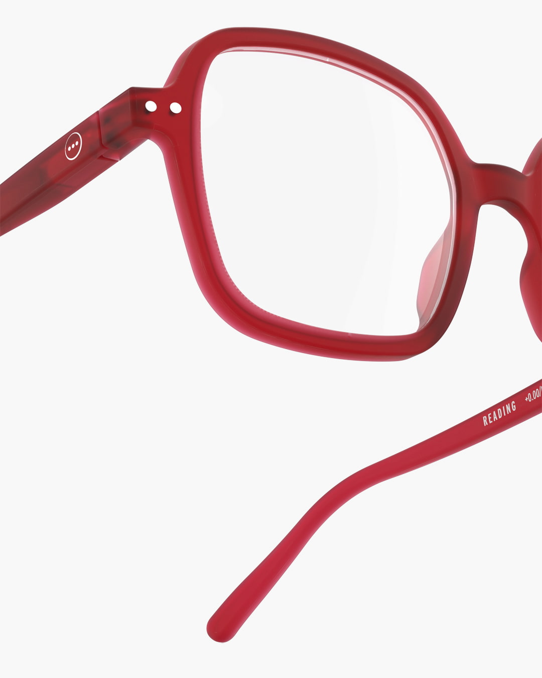 Unisex Reading Glasses - Style Office - Cherry Red +2.5