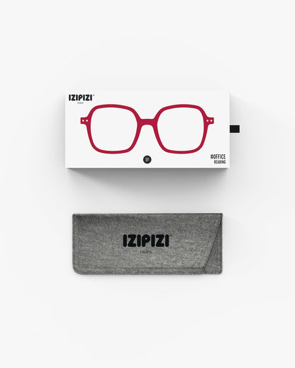 Unisex Reading Glasses - Style Office - Cherry Red +2.5