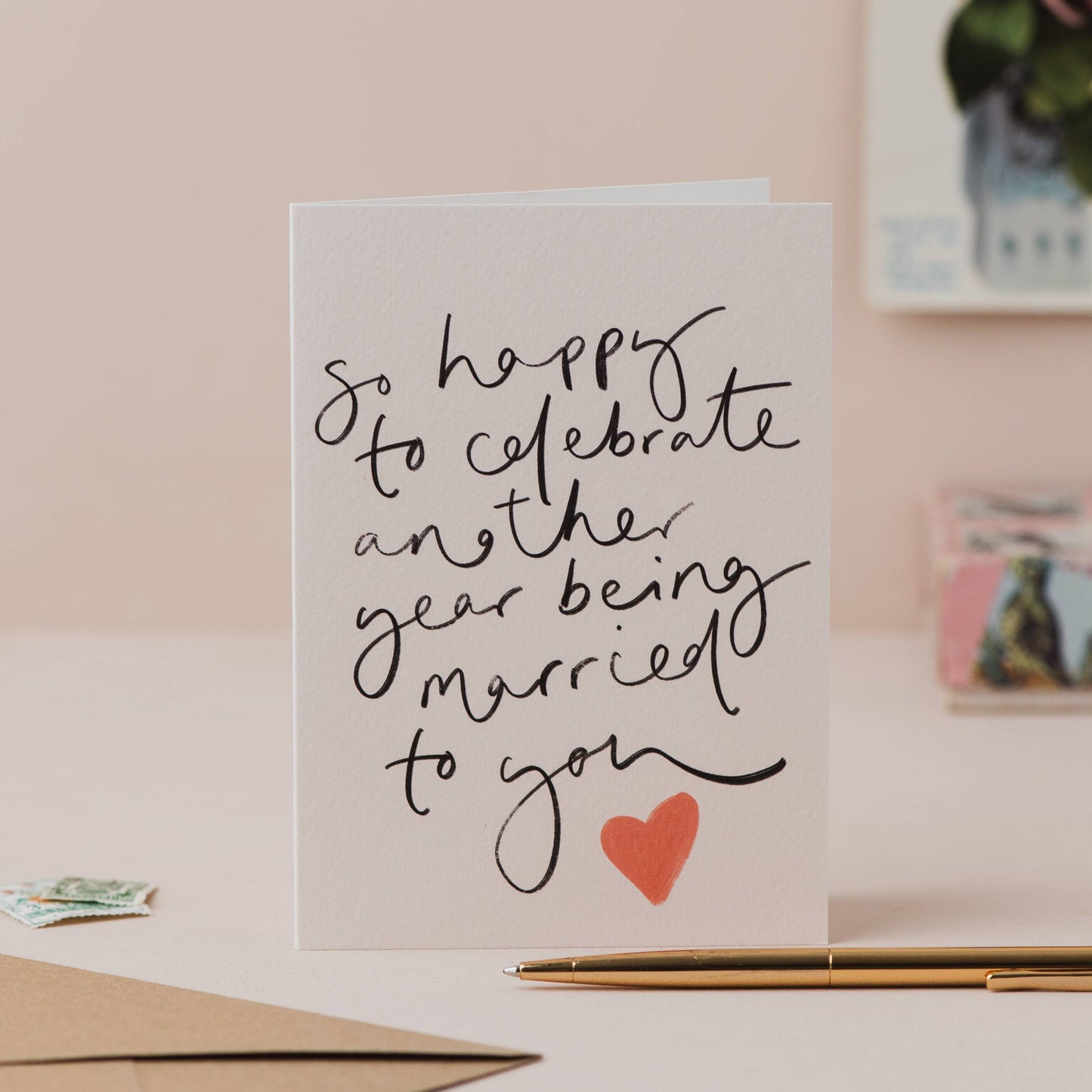 Celebrate Another Year Married to You Heart Anniversary Card: Naked