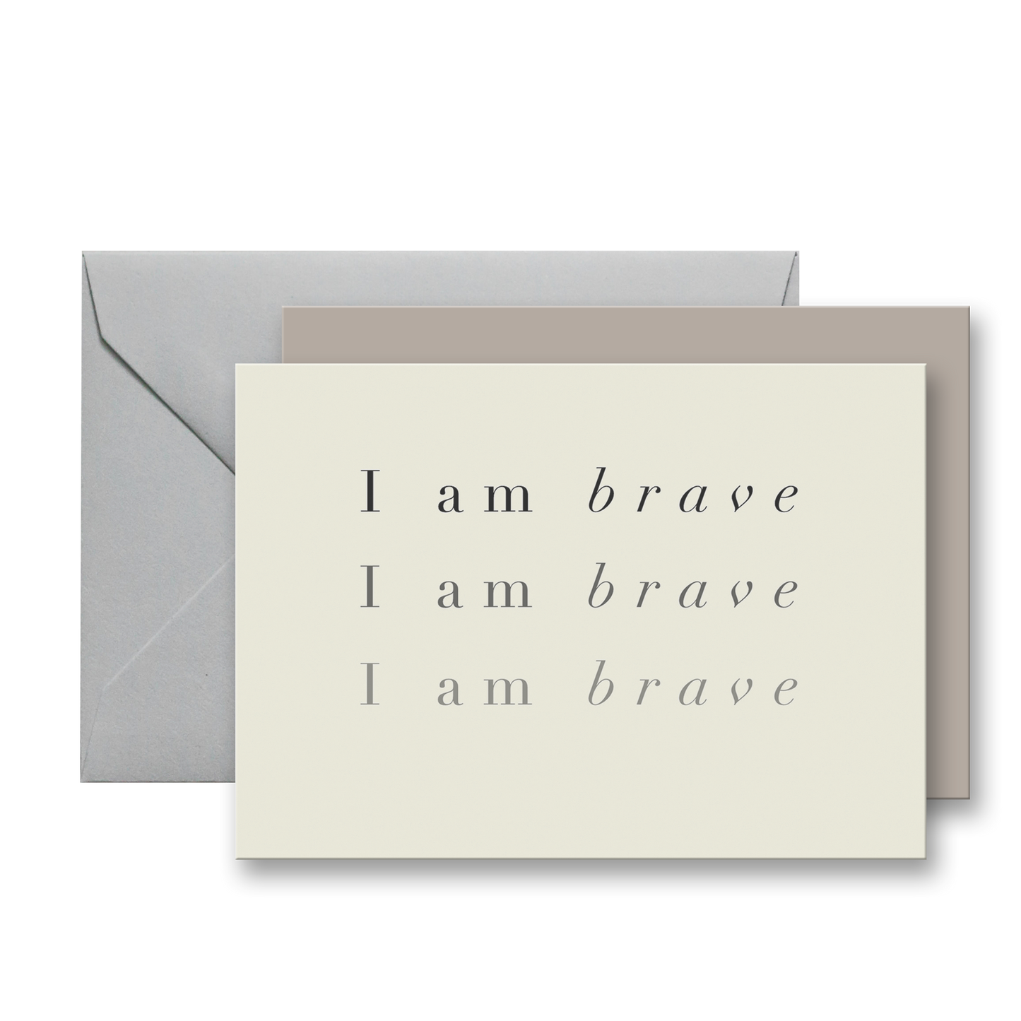 I am Brave Mantra Note Card