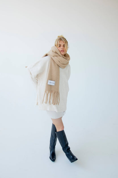 The Reykjavik Scarf - 100% Recycled - Pinecone Beige - AW24