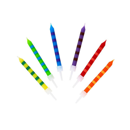 Striped Birthday Candles | 24 Pack |