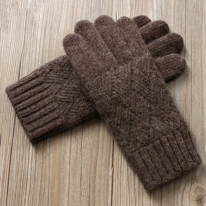 Double-Layered Wool Gloves for Men - Touchscreen Friendly: No.4
