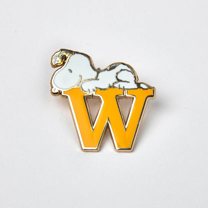 Peanuts Alphabet Pin - W