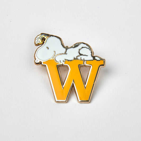 Peanuts Alphabet Pin - W