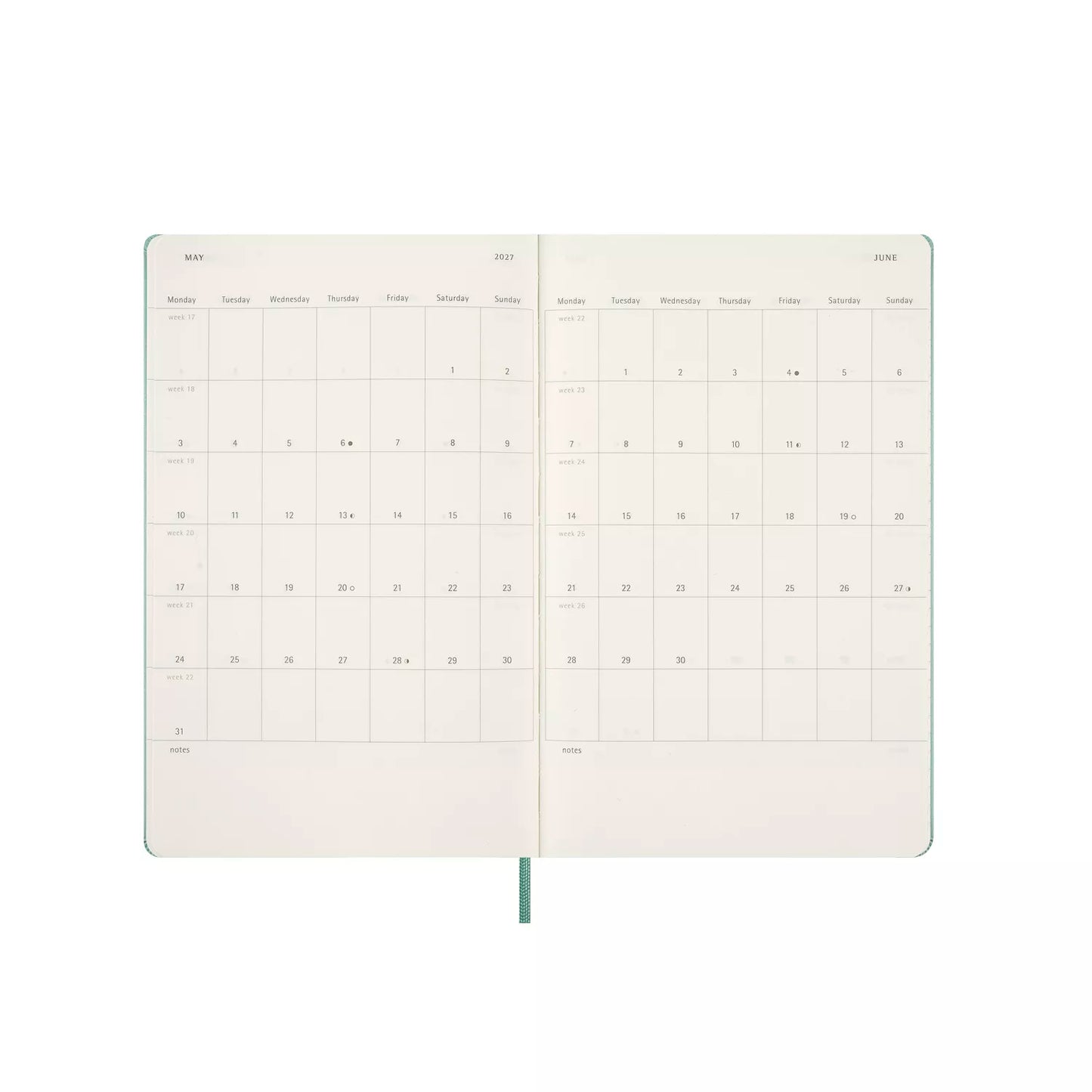 Moleskine 18 Month Daily Diary /Planner 2026-27 - Sage Green
