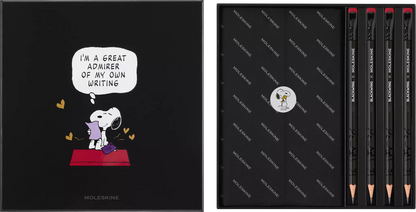 Peanuts Boxed Themed Large Hard Cover, Pencils, Stickers, Bookmark- Moleskine