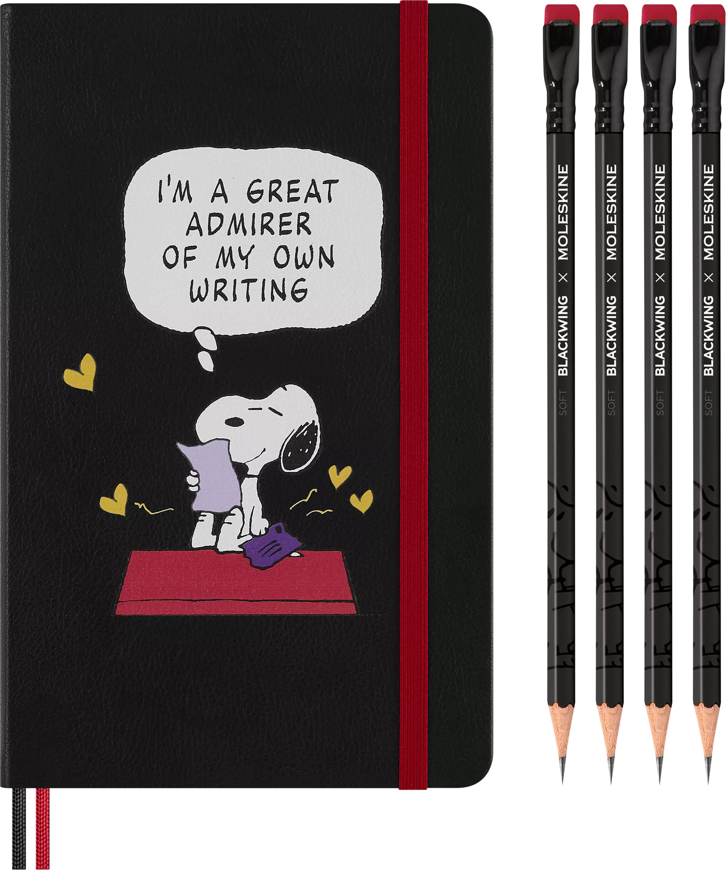 Peanuts Boxed Themed Large Hard Cover, Pencils, Stickers, Bookmark- Moleskine