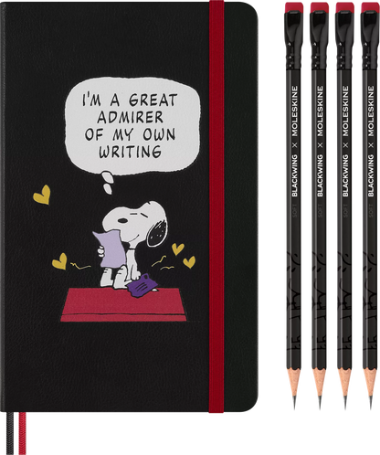 Peanuts Boxed Themed Large Hard Cover, Pencils, Stickers, Bookmark- Moleskine