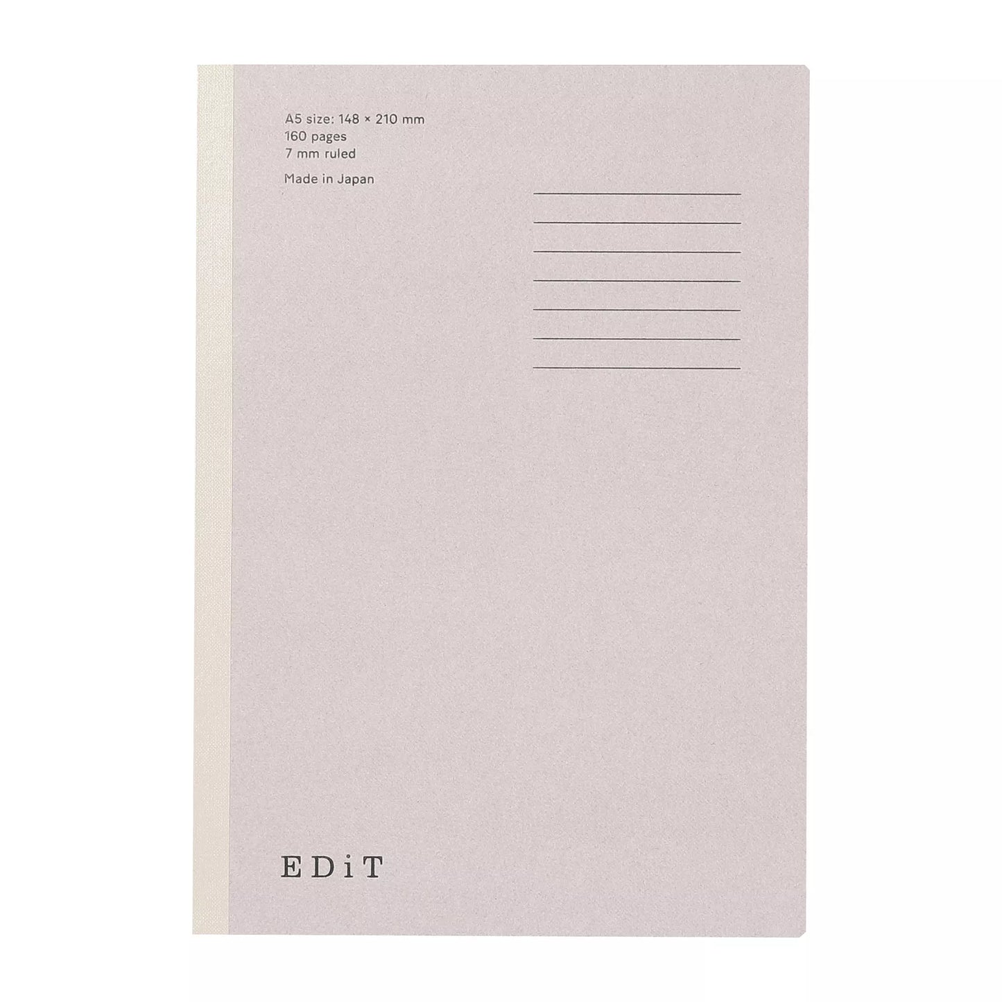 EDiT Notebook A5 /160 pages - 7 mm Ruled