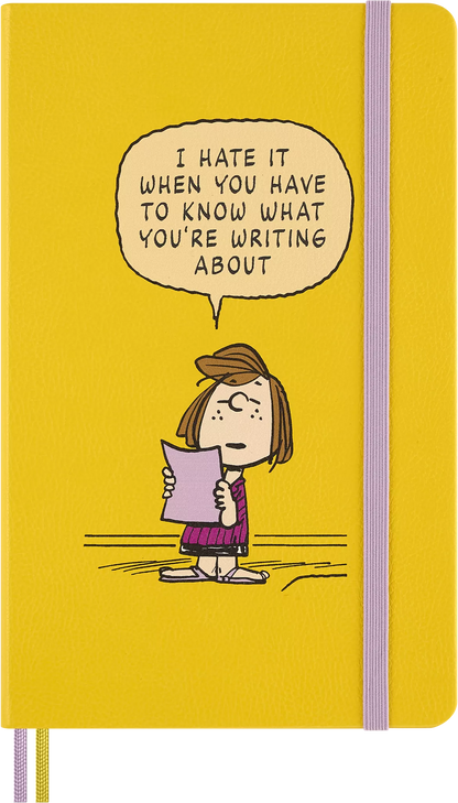 Peanuts Boxed Large Ruled Hardcover Notebook, Stickers, Bookmark & Patch- Moleskine