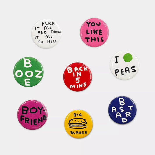 Badge Set 1 - David Shrigley