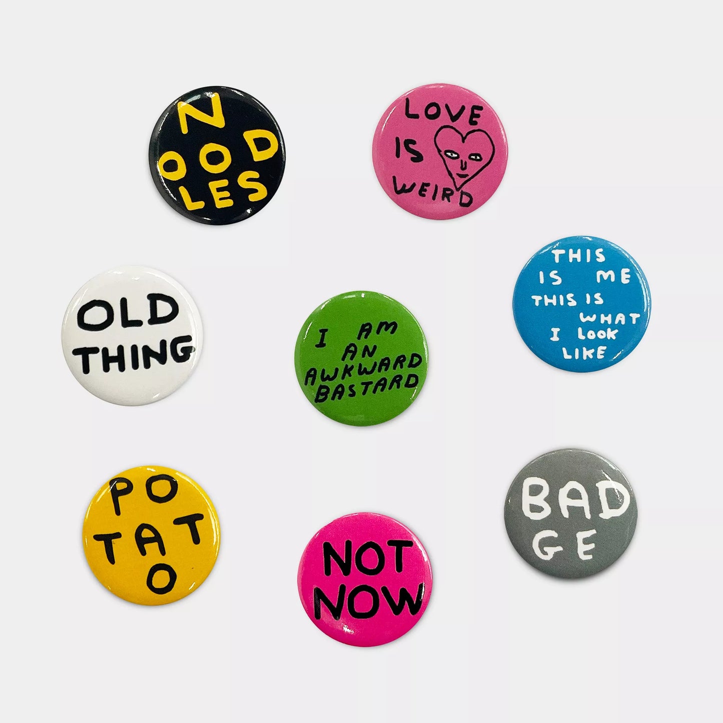 Badge Set 2 - David Shrigley