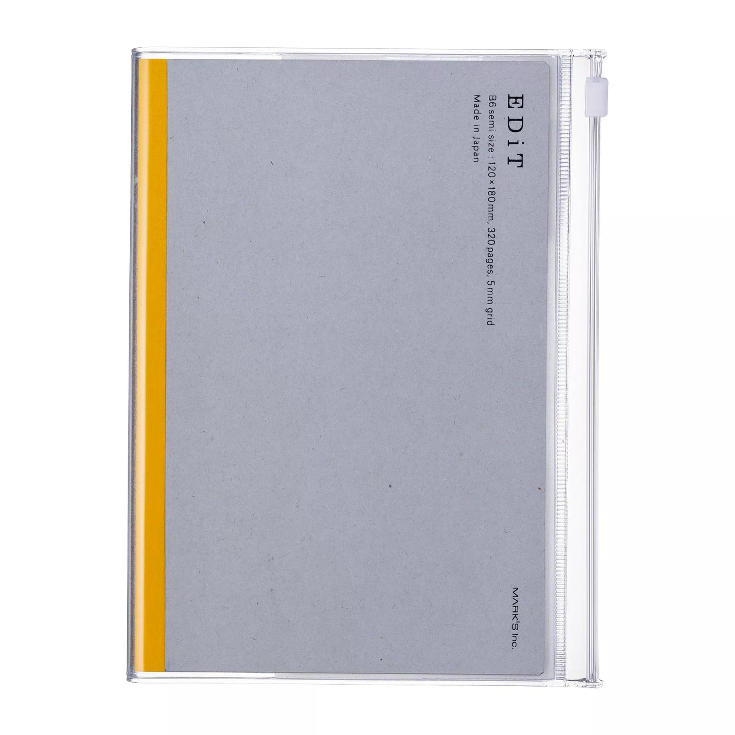 Edit PVC B6 - 5mm Grid Notebook Clear