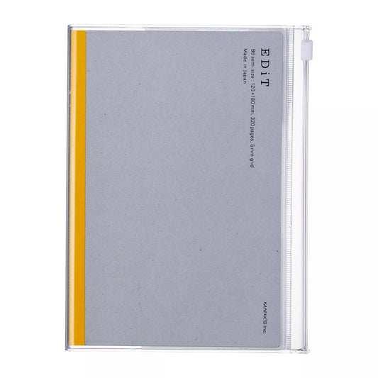 Edit PVC B6 - 5mm Grid Notebook Clear