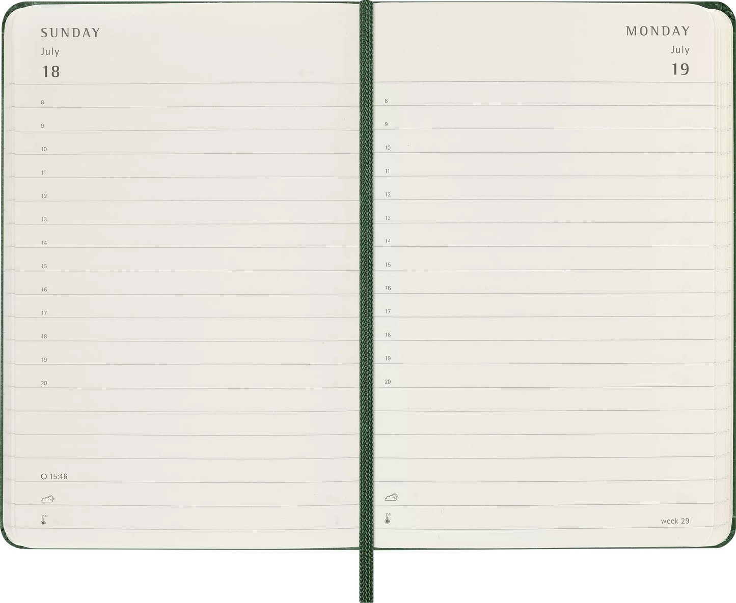 Moleskine 12 Month Daily Diary /Planner 2027 - Myrtle Green