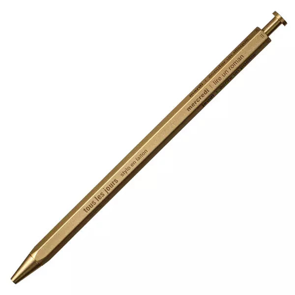 Tous Les Jour Gel Brass Pen - Gold