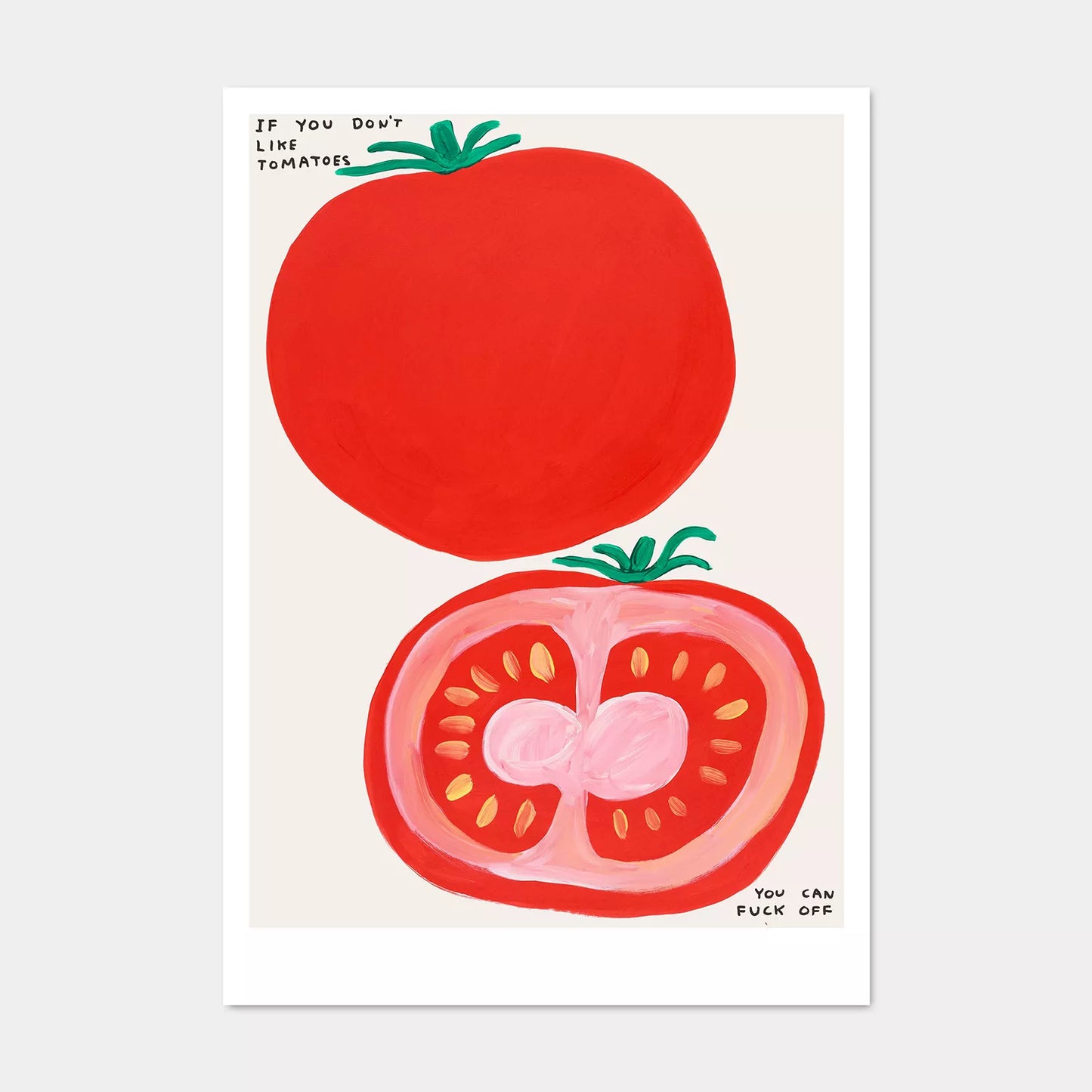 A5 Postcard Tomatoes - David Shrigley