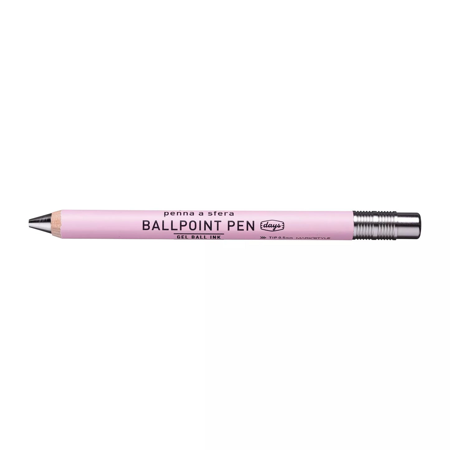 Days Gel Wood Ball Pen - Pink