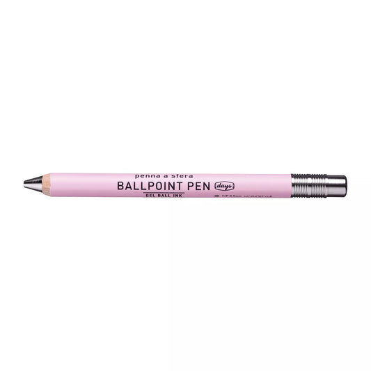 Days Gel Wood Ball Pen - Pink