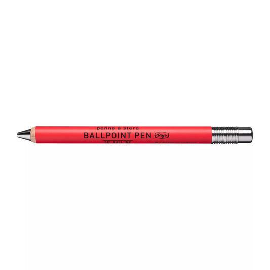 Days Gel Wood Ball Pen - Red