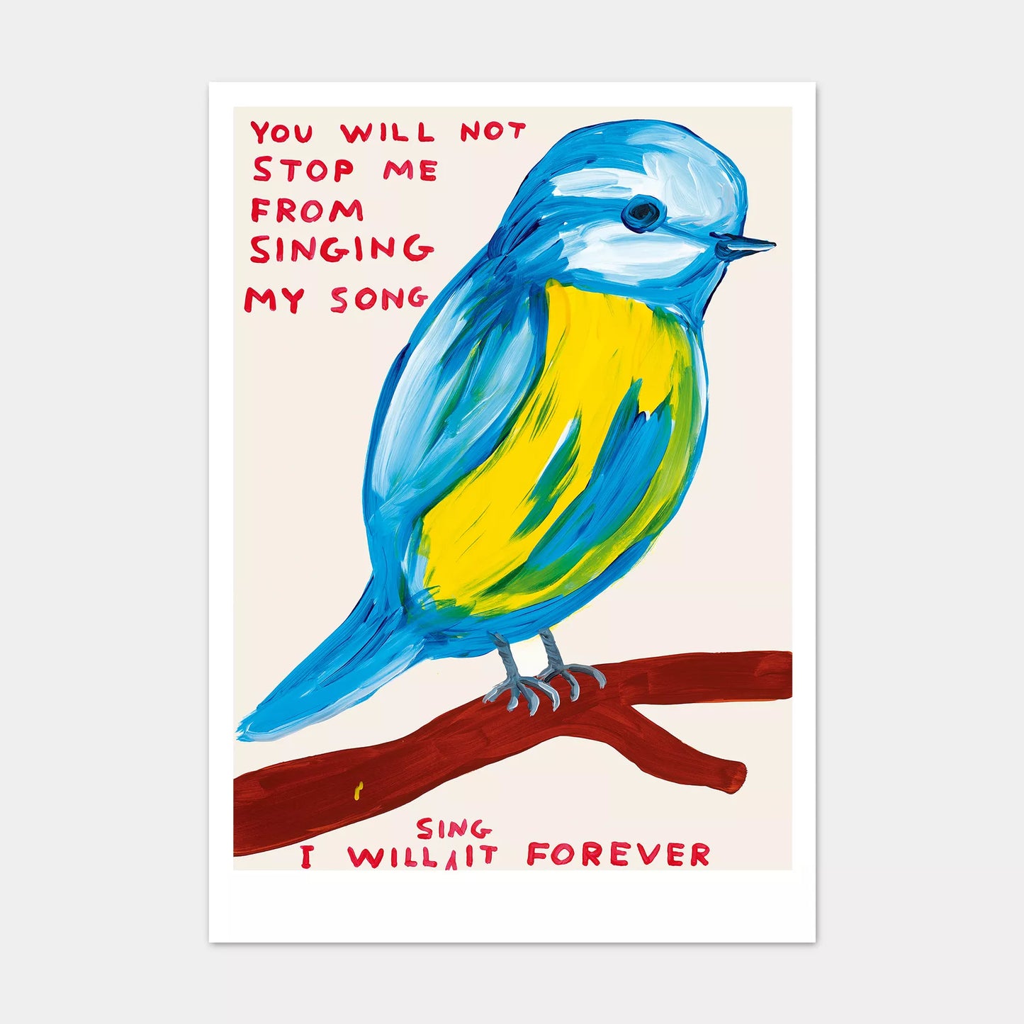 A5 Postcard Singing - David Shrigley