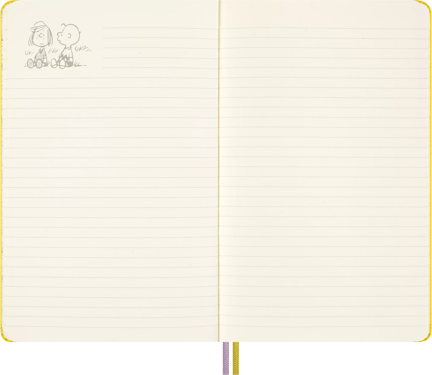 Peanuts Boxed Large Ruled Hardcover Notebook, Stickers, Bookmark & Patch- Moleskine