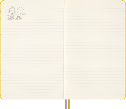 Peanuts Boxed Large Ruled Hardcover Notebook, Stickers, Bookmark & Patch- Moleskine