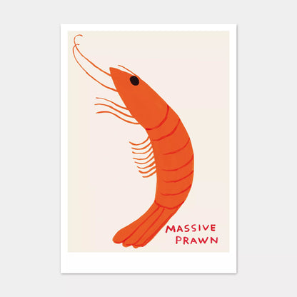 A5 Postcard Prawn - David Shrigley