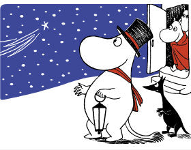 Moomin Shooting Star Letterpress Christmas